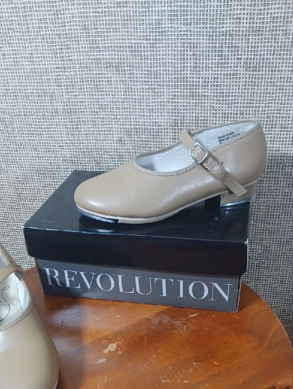 Revolution Kids Beige Mary Jane U-SHELL TAP Shoes